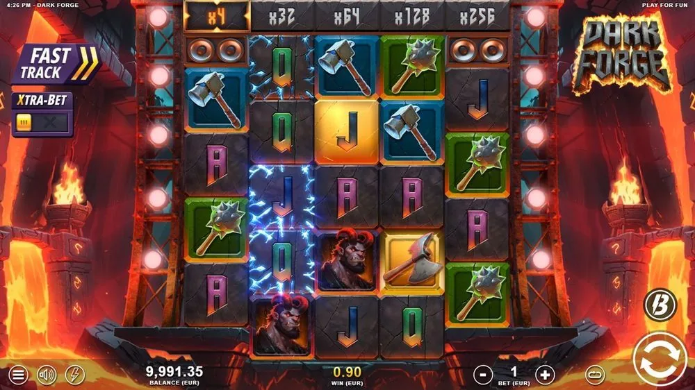 Andere cascade in de feature: de ladder bleef op x4 steken en de winst was 0,90. Zo werkt een oplopende multiplier — soms klimt-ie, soms blijft-ie plat. Dat verzwijg ik niet.