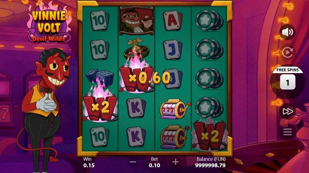 Free spins aan de gang (nog 1 te gaan): twee plakkende ×2-Wilds op de rollen en een winst van € 0,60 bij € 0,10 inzet. De multipliers op de sticky Wilds doen hier het rekenwerk.